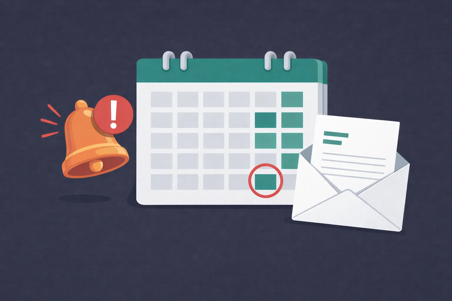 Alerte de retard de paiement de loyer avec notification et rappel